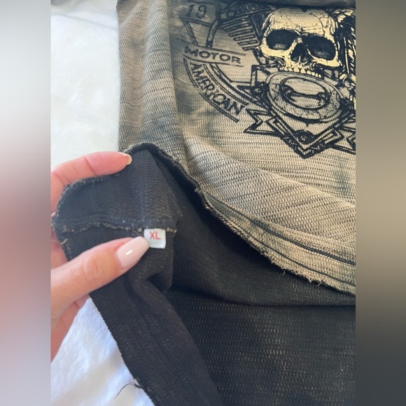 Affliction | Mens XL | Live Fast Reversible Shirt Distressed Thermal Long Sleeve - Picture 6 of 9